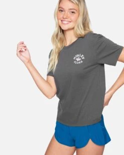 Wailer Washed Girlfriend Crew -Clothing Coastal 3hcz8589 thunder grey 3