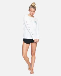 Colima Washed Boyfriend Long Sleeve -Clothing Coastal 3hcz8832 white 4