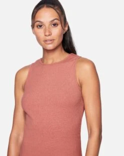 Side Slit Maxi Dress -Clothing Coastal 3hkd0248 faded rose 4