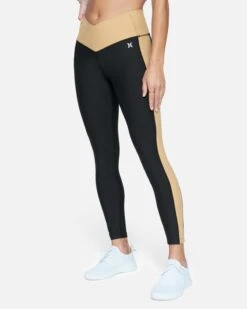 V-SHAPED COLORBLOCK LEGGING -Clothing Coastal 3hkp0655 caviar iced coffee 3