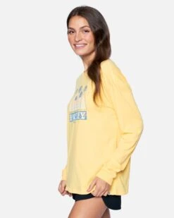 Mackenna Boyfriend Long Sleeve Tee -Clothing Coastal 3hl1640073 cornsilk 3