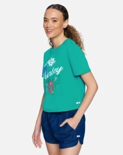 Tubed Cropped Crew Short Sleeve T-Shirt -Clothing Coastal 3hs1570375 columbia 3