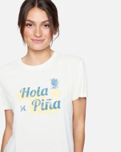 Hola Pina Washed Relaxed Girlfriend Tee -Clothing Coastal 3hs15901200 tofu 5