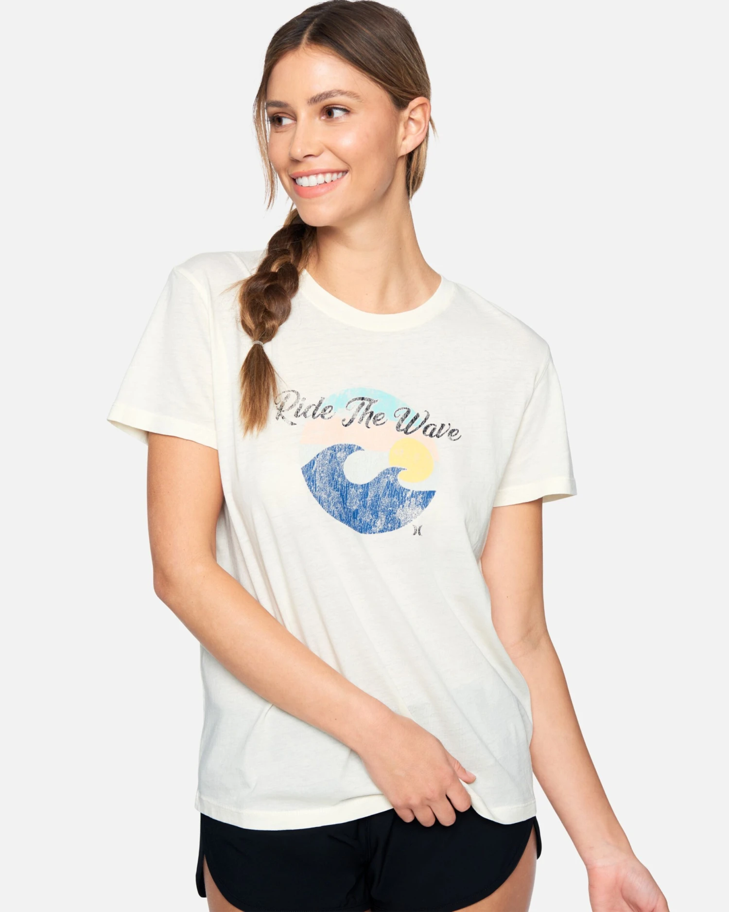 Ride N Waves Washed Relaxed Girlfriend Tee 1 Ride N Waves Washed Relaxed Girlfriend Tee