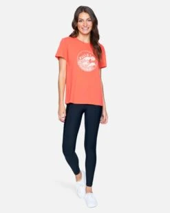 Ocean Dreams Washed Relaxed Girlfriend Tee 9 Ocean Dreams Washed Relaxed Girlfriend Tee -Clothing Coastal 3hs1590240 cayenne 4