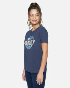 CREW WASHED RELAXED GIRLFRIEND TEE -Clothing Coastal 3hs159b0742 mood indigo 3