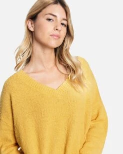 Wear It Both Ways Sweater -Clothing Coastal 3hsl0241 misted yellow 5 v2