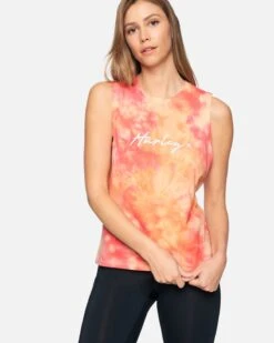 Scripty Tie Dye Muscle Tank -Clothing Coastal 3ht1560250 melon tie dye 1
