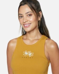 TALLIE CROP RIB TANK -Clothing Coastal 3ht6680708 honey gold 4