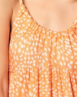 Tiered Maxi Dress -Clothing Coastal 3hwd0112 melon scatter dot 4