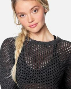 Easy Open Knit Sweater 10 Easy Open Knit Sweater -Clothing Coastal 3hwkl0059 thunder grey 5