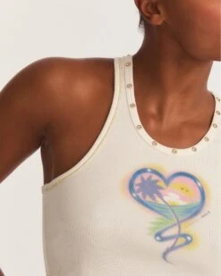 LoveShackFancy X Hurley - Whitewater Rib Tank 11 LoveShackFancy X Hurley - Whitewater Rib Tank -Clothing Coastal 3hwkt0720 bone 4