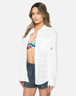 Daily Button-Up Shirt -Clothing Coastal 3hwl0380 marshmallow 3