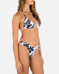 HIBISCUS BLOCK V FRONT SKIMPY BOTTOM -Clothing Coastal HB1312 BLACK LAVAFALL 3