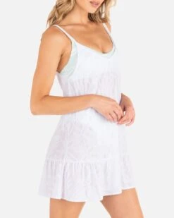 Solid Mini Dress -Clothing Coastal HC0163 WHITE 3
