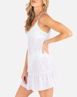 Solid Mini Dress -Clothing Coastal HC0163 WHITE 4