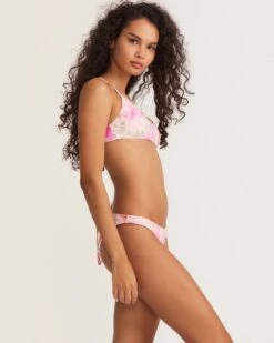 LoveShackFancy X Hurley - Hibiscus Reversible Moderate Bikini Bottom -Clothing Coastal HLSFB106 HIBISCUS 5