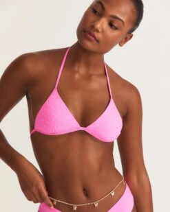 LoveShackFancy X Hurley - Rhinestone Fixed Tri Bikini Top 13 LoveShackFancy X Hurley - Rhinestone Fixed Tri Bikini Top -Clothing Coastal HLSFT106 COTTONCANDY 4