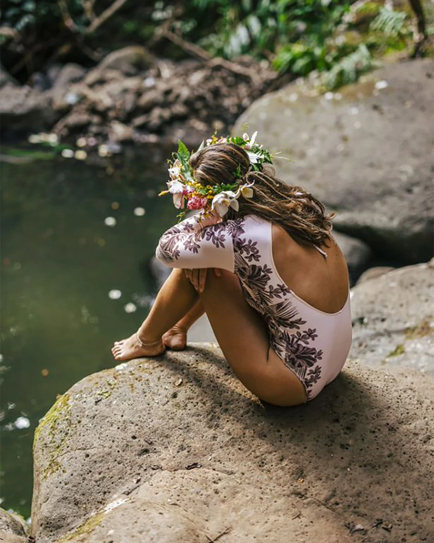 Max Hawaiian Lei Tie Back Surf Suit 3 Max Hawaiian Lei Tie Back Surf Suit - Image 3