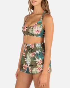 VINTAGE PALM HIGH WAIST BOARDSHORT 2.5" -Clothing Coastal HS1101 PINE GROVE 3