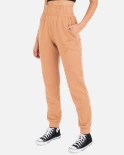 Surf Queen Boxer Jogger -Clothing Coastal HU078F3 TAN 03