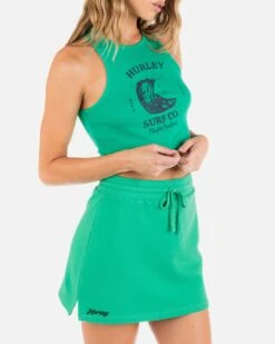 NIGHT SESSIONS CROPPED BABY TANK -Clothing Coastal HU086K3 VIBRANT MINT 4