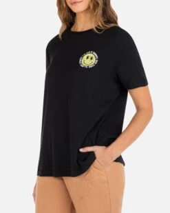 Sunshine Smiley Girlfriend Tee -Clothing Coastal HU143K3 BLACK 03