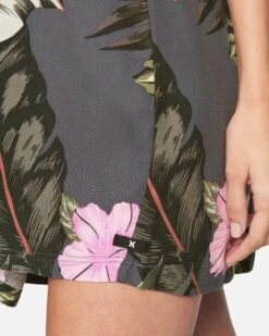 Women's Printed Woven Tie Dress 6 Women's Printed Woven Tie Dress -Clothing Coastal ck0239 anthracite 3