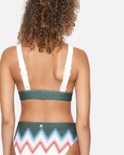 Playa Adjustable Banded Surf Top -Clothing Coastal cu1982 vintage green 3