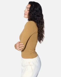 ESSENTIAL HEIDI HENLEY LONG SLEEVE TOP -Clothing Coastal dz23e967 pale brown 3 6dc8615b c4d8 4612 866a 966d26e433b4