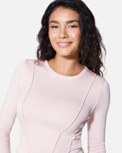 ESSENTIAL EASY LIVING LONG SLEEVE TOP -Clothing Coastal dz23g155 dusty pink 4 84fa8ee2 ec57 4aa5 89e5 abd6830b32ed