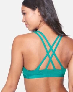 Max Solid Scoop Bikini Top -Clothing Coastal h t1001 emerald 3