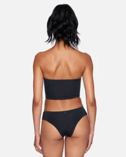 Solid Cheeky Hipster Bikini Bottom -Clothing Coastal hb1159 black 3