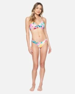 Floral Pop Moderate Bikini Bottom 8 Floral Pop Moderate Bikini Bottom -Clothing Coastal hb1166 floral pop multi 4