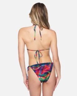 Nebula Cheeky Side Tie Bikini Bottom -Clothing Coastal hb1177 nebula red multi 3