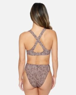 Max Leopard Moderate Tab Side High Waist -Clothing Coastal hb1249 brown sugar 3