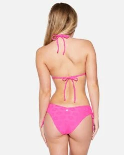Terry Pop Cheeky Side Tie Bottom -Clothing Coastal hb1291 electric pink 3