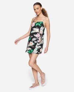 Flora Slip Mini Dress Cover Up 7 Flora Slip Mini Dress Cover Up -Clothing Coastal hc0123101 flora black 3