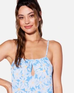 Daisy Me Tie Front Mini Dress -Clothing Coastal hc0196 bluebell 4