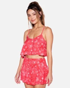 Star Struck Scoop Front Swing Tank -Clothing Coastal hc0209 red pepper 3