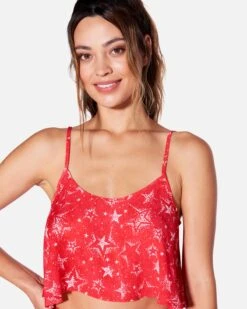 Star Struck Scoop Front Swing Tank -Clothing Coastal hc0209 red pepper 4