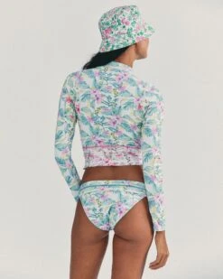 LSF X Hurley - Max Hawaiian Hibiscus Moderate Bottom -Clothing Coastal hlsfb002 aqua floral 3