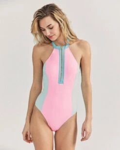 LSF X Hurley - Max Colorblock Mock Neck Moderate One Piece