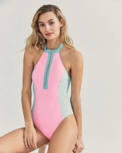 LSF X Hurley - Max Colorblock Mock Neck Moderate One Piece 11 LSF X Hurley - Max Colorblock Mock Neck Moderate One Piece -Clothing Coastal hlsfo006 colorblock 3