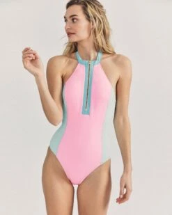 LSF X Hurley - Max Colorblock Mock Neck Moderate One Piece 13 LSF X Hurley - Max Colorblock Mock Neck Moderate One Piece -Clothing Coastal hlsfo006 colorblock 5