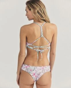 LSF X Hurley - Hawaiian Hibiscus Reversible Adjustable Twist Front Top -Clothing Coastal hlsft001 floral mix 6