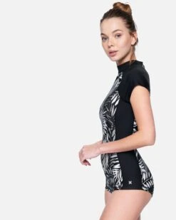 Palm Party Bodysuit -Clothing Coastal ho1004 black 3