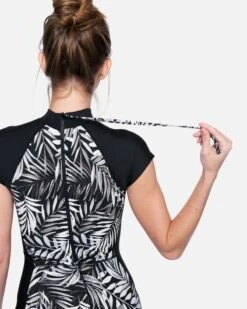 Palm Party Bodysuit -Clothing Coastal ho1004 black 5