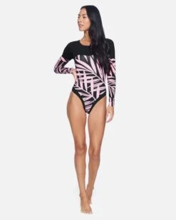 Max Mystic Leaves Long Sleeve Bodysuit -Clothing Coastal ho1046 wisteria leaves 5