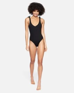 Solid Moderate One Piece -Clothing Coastal ho1075 black 4